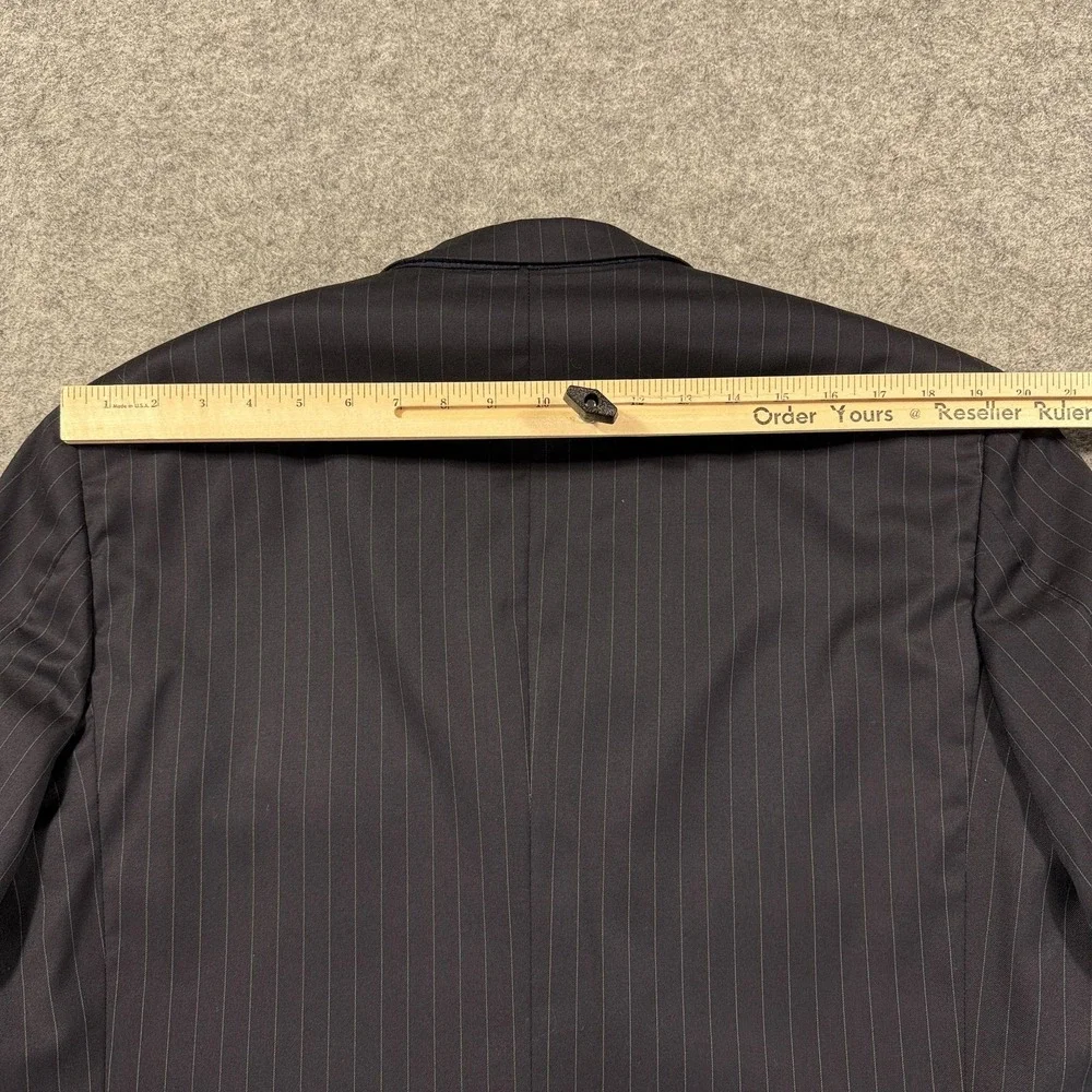 Brooks Brothers 1818 Madison Suit Jacket Mens 43R Navy Blue Pinstripe Two Button